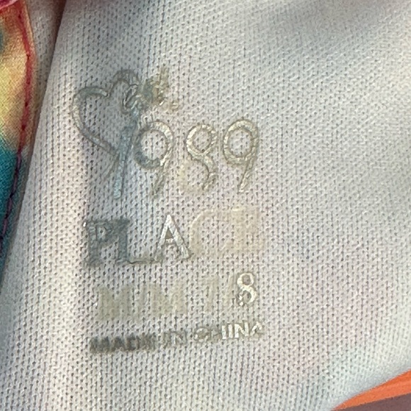 Children’s Place Floral pleated Ruffle Sleeves Dress, size 8 - Picture 3 of 5